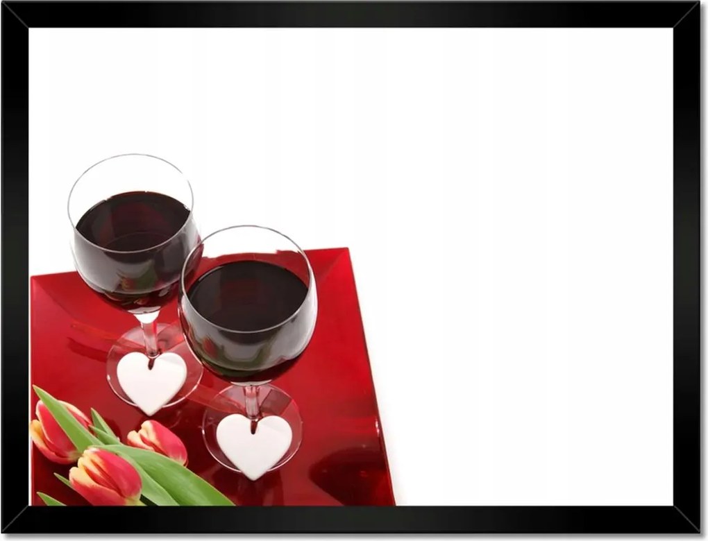 Poszterek keretben 40x30 Vörösbor a vacsorához