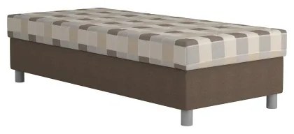 Kárpitozott ágy beépített tárolóval és matraccal GEORGE 90x200 cm barna