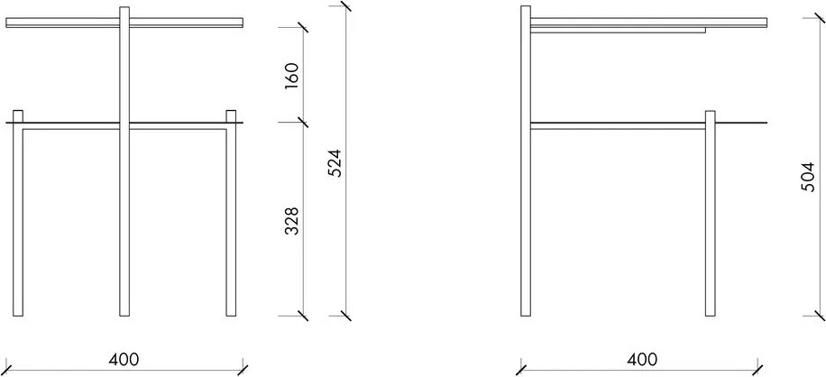 Fekete-sötét natúr színű éjjeliszekrény diófa dekoros asztallappal Tu – noo.ma