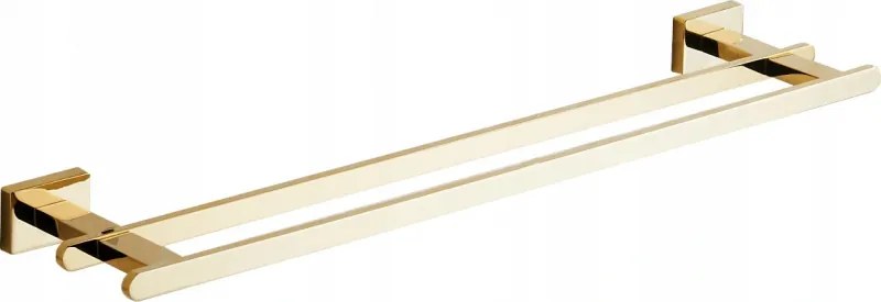 Mexen Arno dupla törölközőtartó, arany - 7020725-50