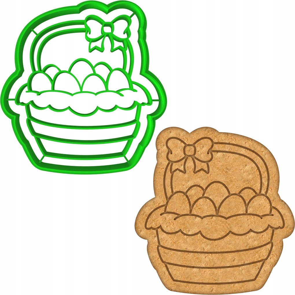 Húsvéti Forma Mézeskalács lyukasztó Húsvéti Kosár 8cm