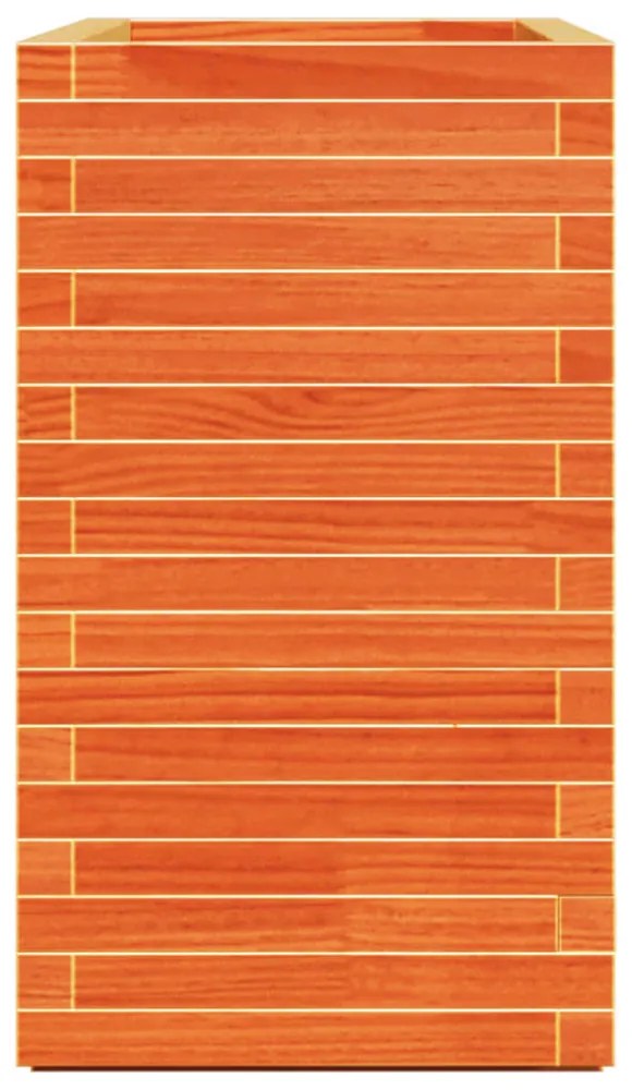 viaszbarna tömör fenyőfa kerti virágláda 90x40x72 cm