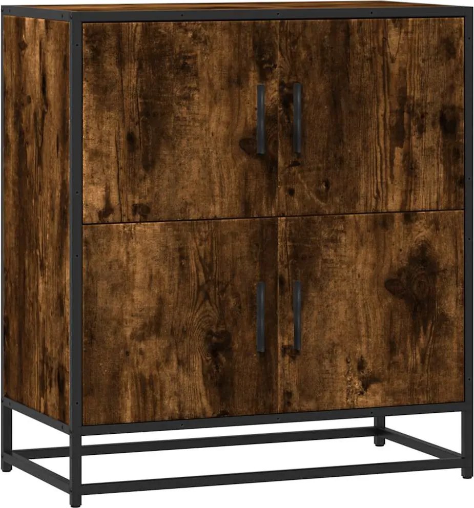 vidaXL komód füstölt tölgy 68x35x76 cm Gépelt fa