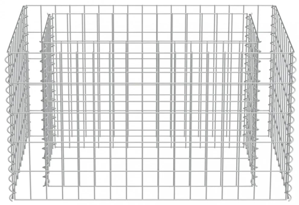 horganyzott acél gabion magaságyás 90 x 50 x 50 cm