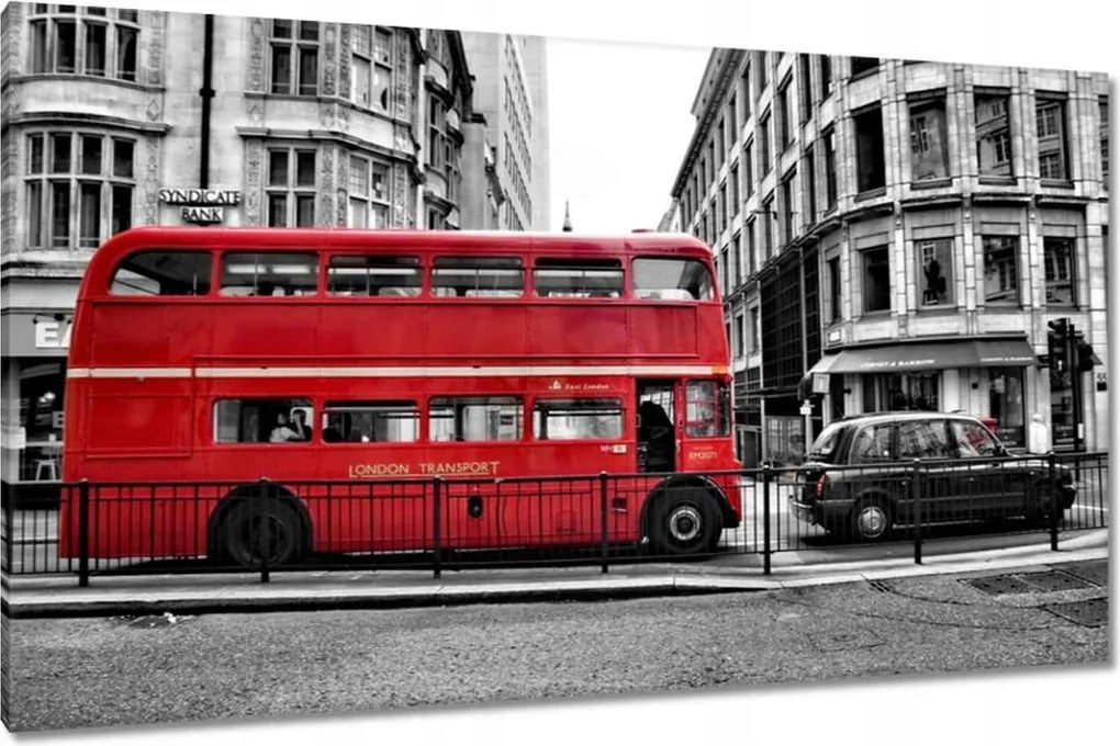 Vászonkép 120x70 Piros busz London