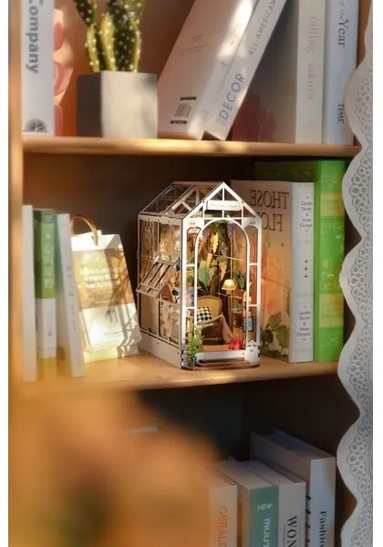 RoboTime - LED Könyvtámasz Kert ház 3D puzzle 2xAAA