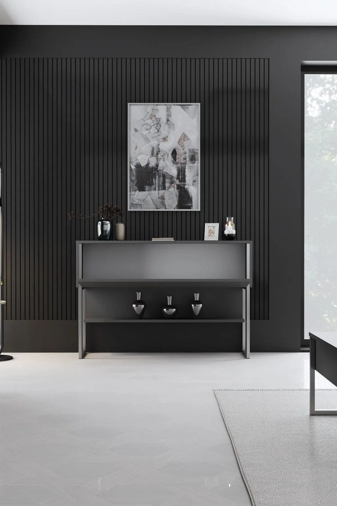Komód Luxe - Silver, Anthracite