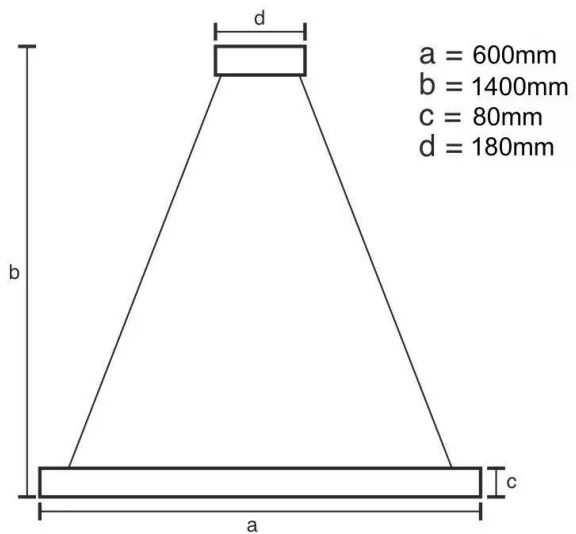 LED állítható fényerejű kristály csillár kábellel LED/40W/230V + DO