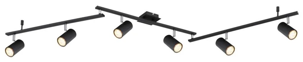 Globo 57910-6B - Spotlámpa ROBBY 6xGU10/35W/230V fekete