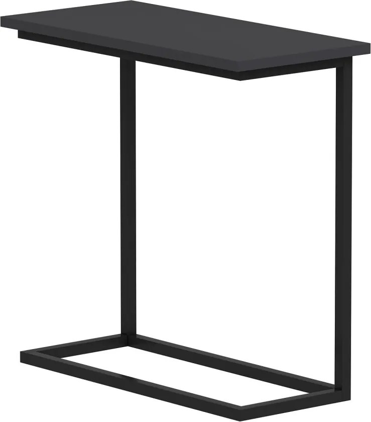 Narin dohányzóasztal, antracit-fekete, 64 cm