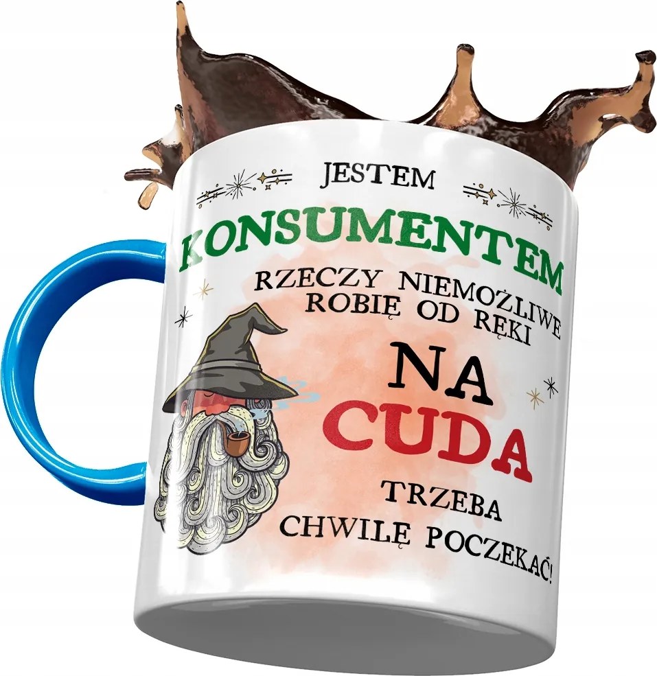 Kék Bögre Fogyasztónak Csodák Ajándék Nyomtatott Fotóval