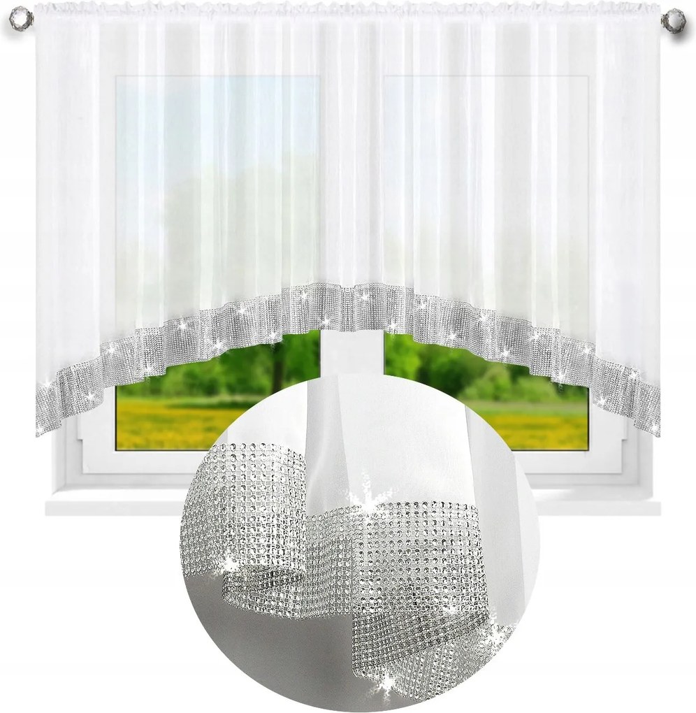 Függöny Kész Merida Strassz Ív 300x120 Fátyol 3m