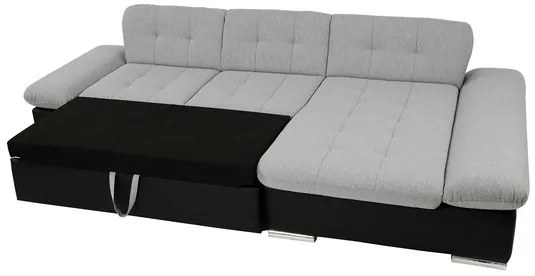Sarok ülőgarnitúra alvási funkcióval Raphael (B)  (öko-bőr soft 011 + lux 06 + lux 5). 1060102