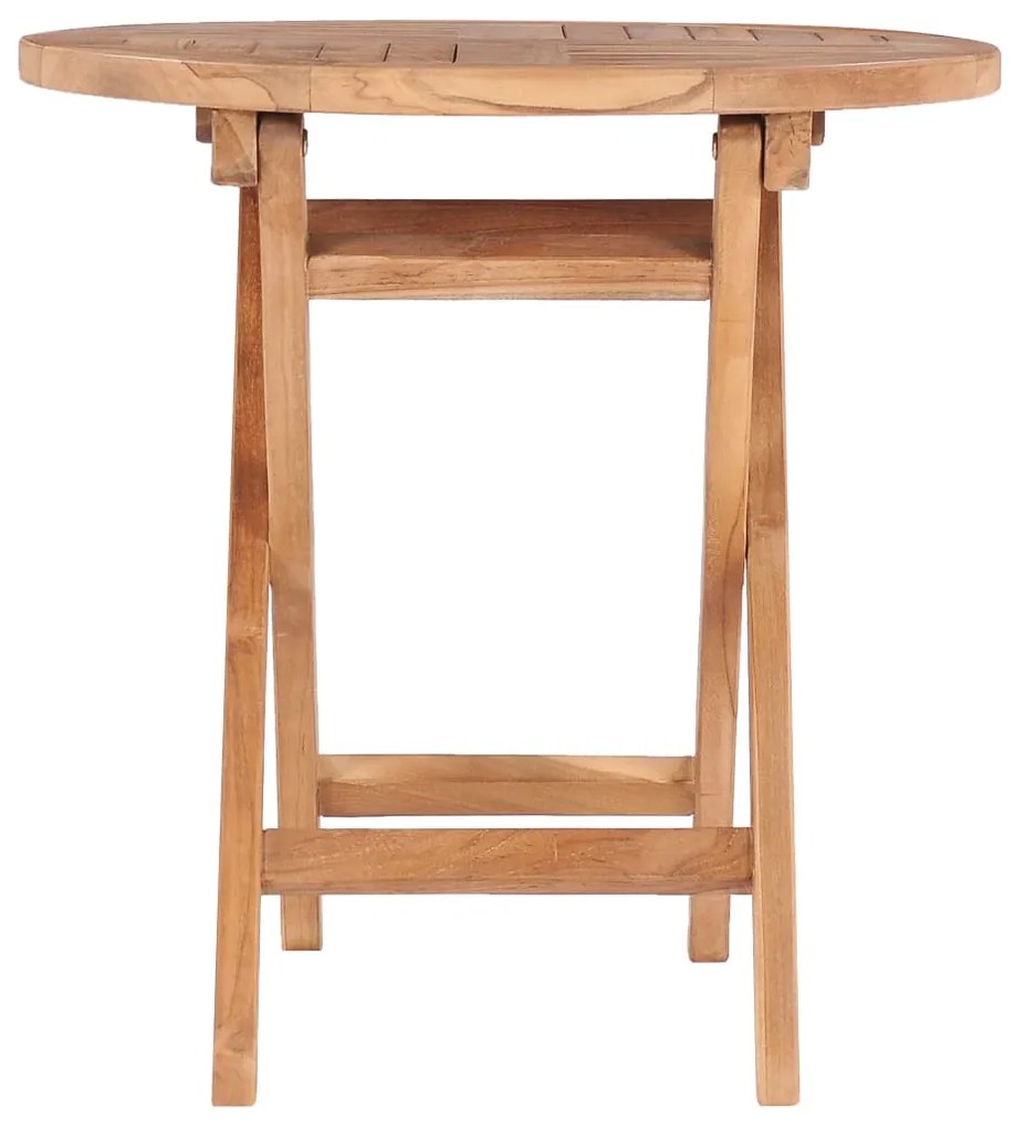 vidaXL tömör tíkfa összecsukható kerti asztal 45 cm