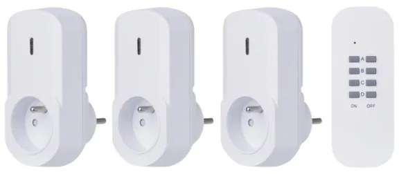 KÉSZLET 3x Távirányításos konnektorok 230V + 1x CR2032