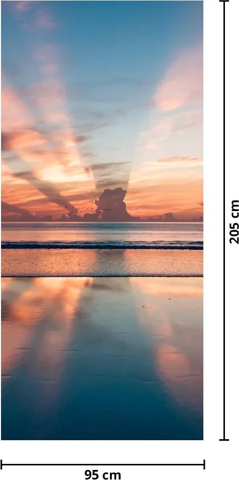 Fotótapéta ajtóra - Napsugarak a Dayton Beach felett (95x205cm)