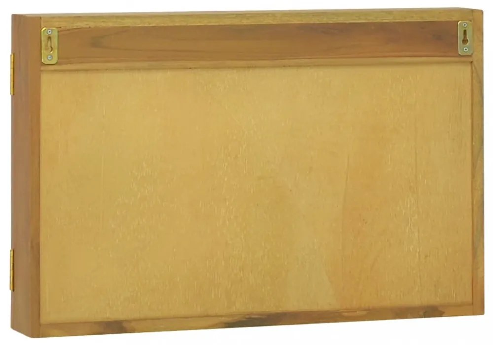 tömör tíkfa tükrös szekrény 60 x 10 x 40 cm