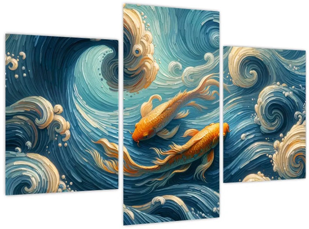 Kép - Aranyhalak (90x60 cm)