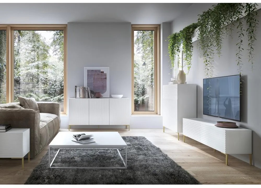 Éjjeliszekrény Lamellito L4 (fehér + arany). 1099059
