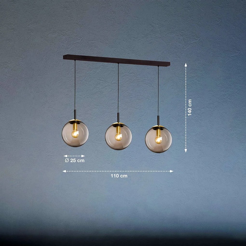 Fischer & Honsel modern függeszték dini fekete fhl60890