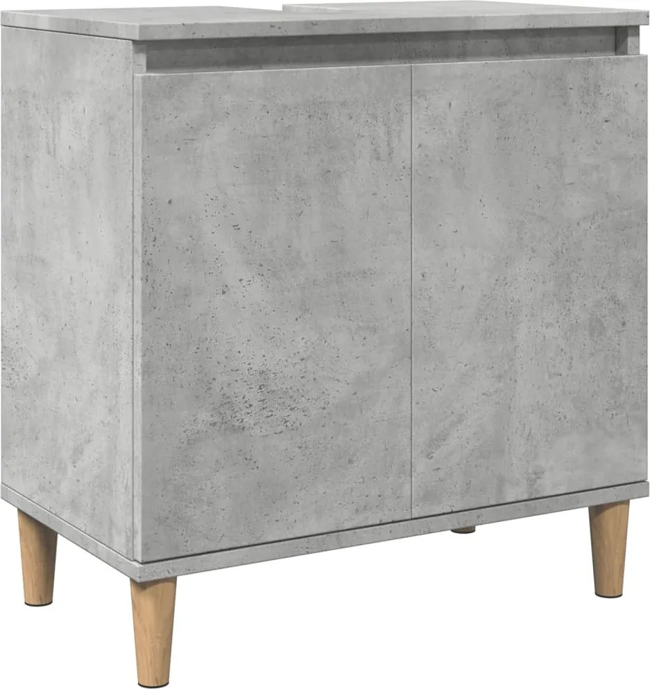 vidaXL betonszürke szerelt fa mosdószekrény 58x33x60 cm