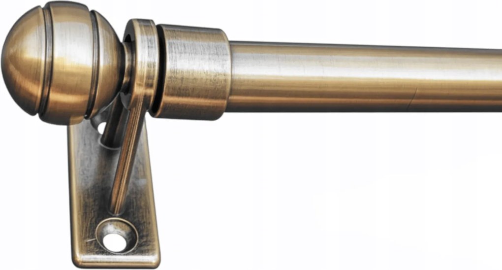 Mini Fém Függönykarnis 40 cm-ig kihúzható 60 cm-ig Arany Antik