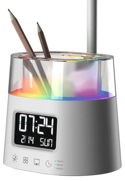 Immax 08980L-LED RGBW Dimmelhető fényerejű lámpa ceruzatartóval FALCON LED/10W/5V