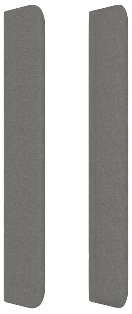 sötétszürke szövet fejtámla szárnyakkal 93x16x118/128 cm