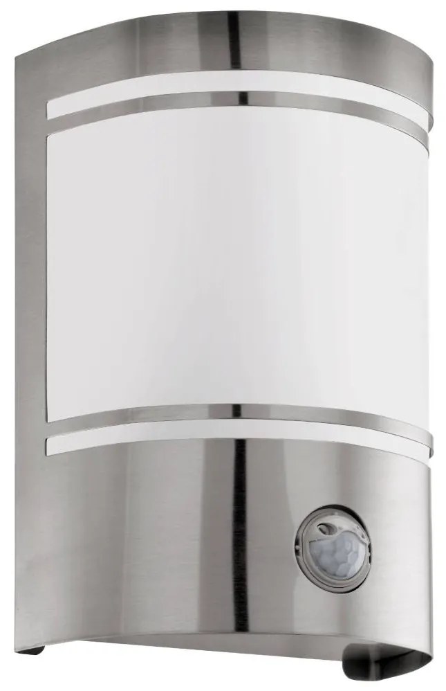 Eglo Eglo 79284 - Kültéri érzékelős lámpa CERNO 1xE27/40W/230V króm IP44 EG79284