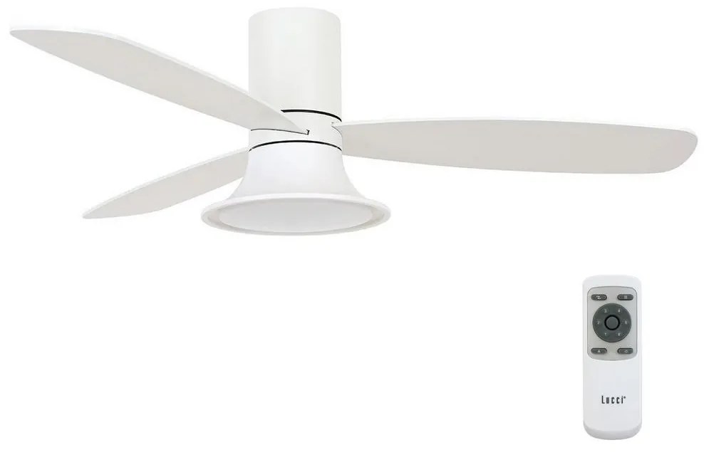 Lucci Air 210661-LED Dimmelhető ventilátor FLUSSO 1xGX53/18W/230V fa/fehér + távirányító