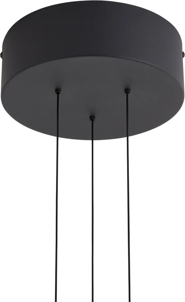 Modern függőlámpa fekete, szabályozható LED-del - Smith