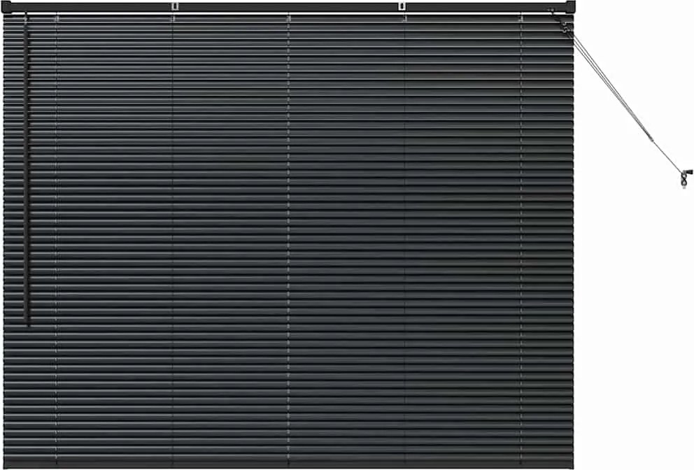 vidaXL Zsalugáter Redőnyök Fekete 130 x 160 cm Alumínium