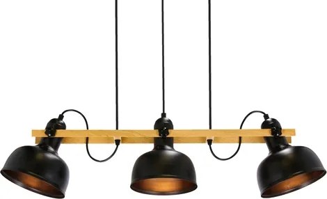 RENO lógcsillár 3xE27/40W/230V fekete/barna