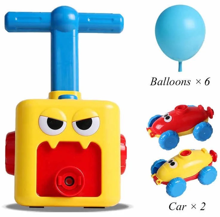 Új Sláger Játék Levegő Hajtású Autó Luftballonnal Hajtott Játékautó Szett