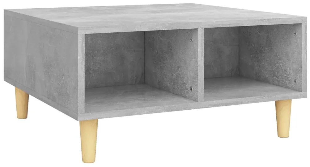 Betonszürke szerelt fa dohányzóasztal 60 x 60 x 30 cm