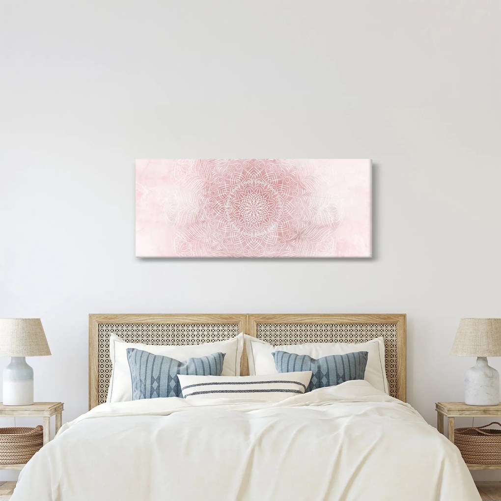 Kép - Rózsaszín mandala (120x50 cm)