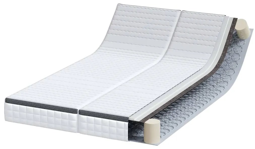 Matrac 2 pcs Fehér és Szürke 60 x 200 cm Bonell Rugó