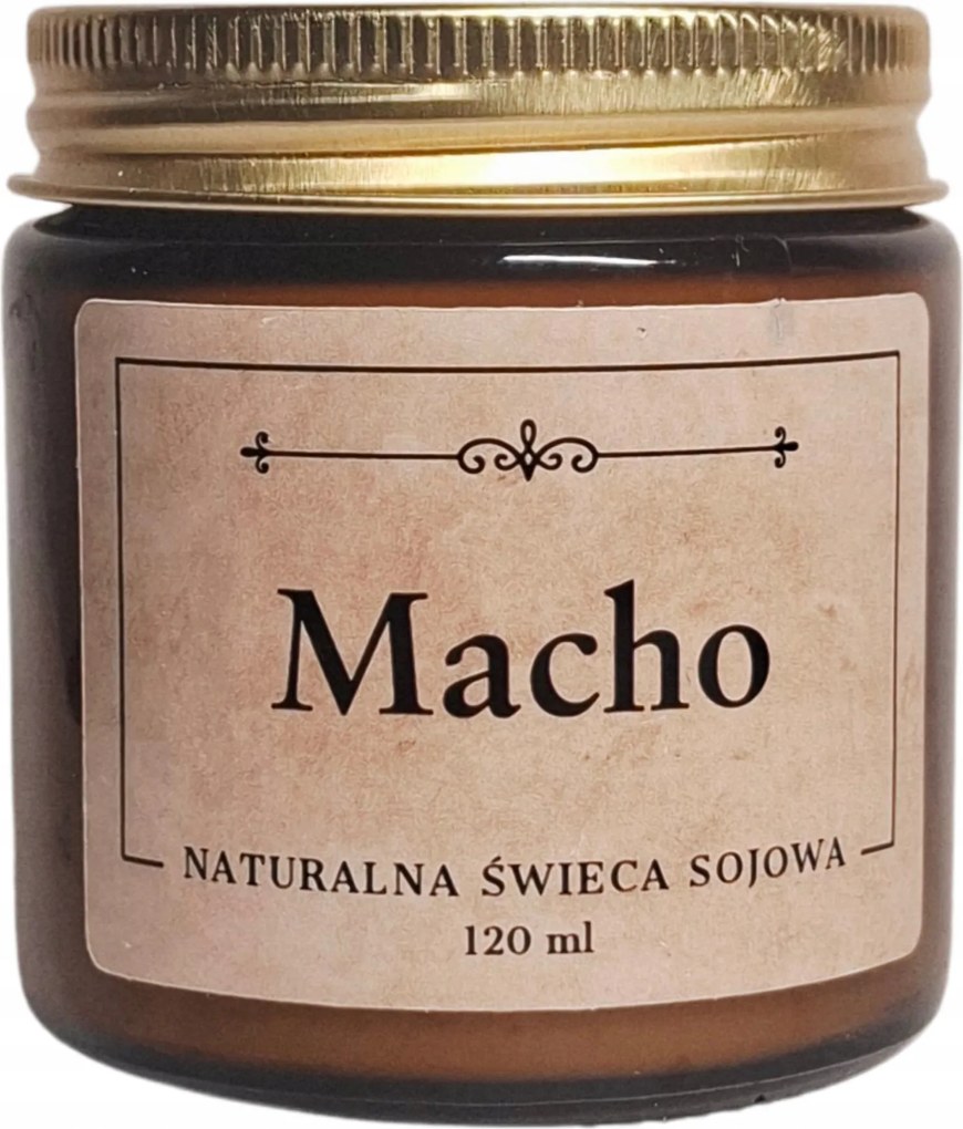 Szója illatgyertya 120 ml Macho fa kanóc kézzel készített