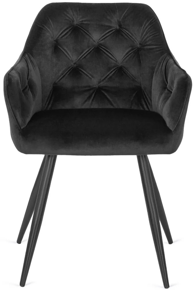 MEGAN Fekete Bársony Étkezőszék
