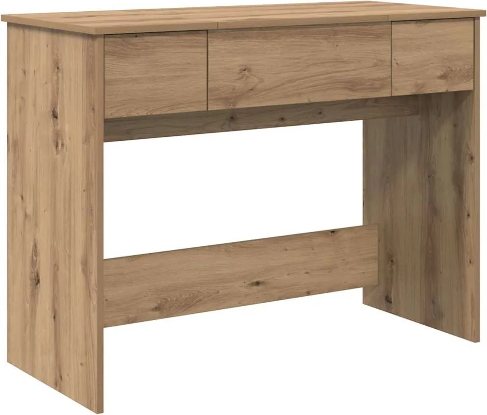 vidaXL Kozmetikai Asztal fiókkal Artisan tölgy 100 x 45 x 76 cm