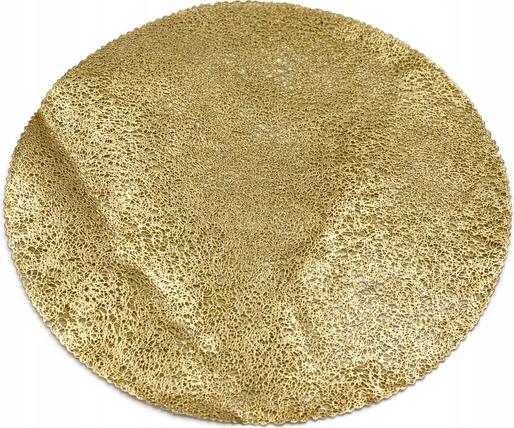 Smukee Asztalszőnyeg Kerek Arany Pvc 38 cm