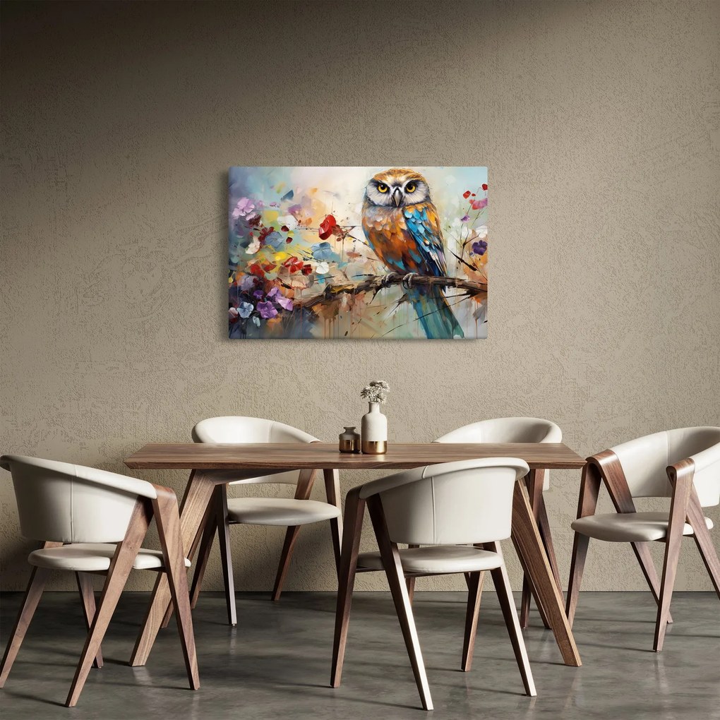 Kép - Festett bagoly (90x60 cm)