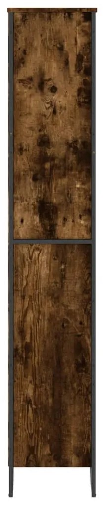 füstös tölgy színű szerelt fa könyvszekrény 80 x 31 x 169 cm