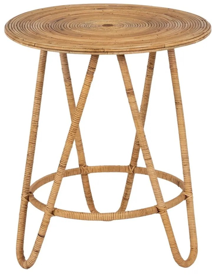 Rattan kerek tárolóasztal ø 60 cm – Ixia