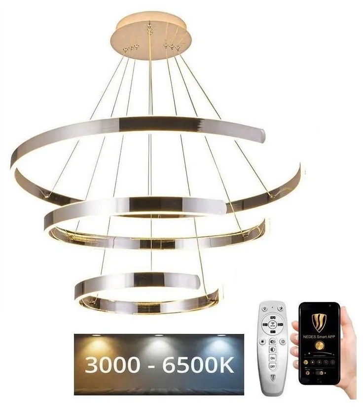NEDES LED dimmelhető csillár zsinóron LED/220W/230V 3000-6500K + távirányítás ND3489