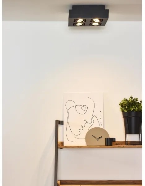 Lucide 09119/21/30 - XIRAX LED spotlámpa 4xGU10/5W/230V fekete