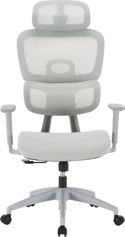 Irodai szék, világosszürke/szürke, teherbírás 150 kg, ERMEN