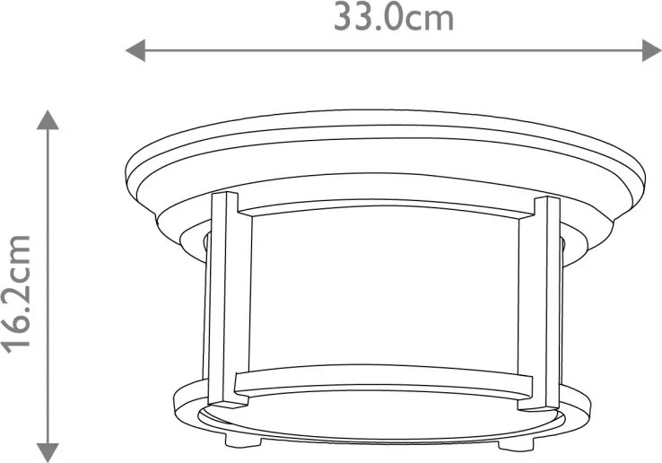 Feiss Merrill FE-MERRILL-F-BLK Mennyezeti Lámpa 2x60W/E27 IP44