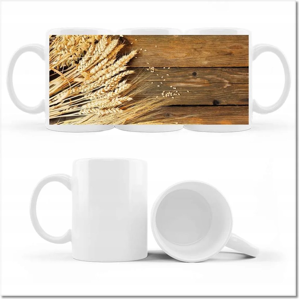 Fotó bögre Különböző gabona edények a deszkákon