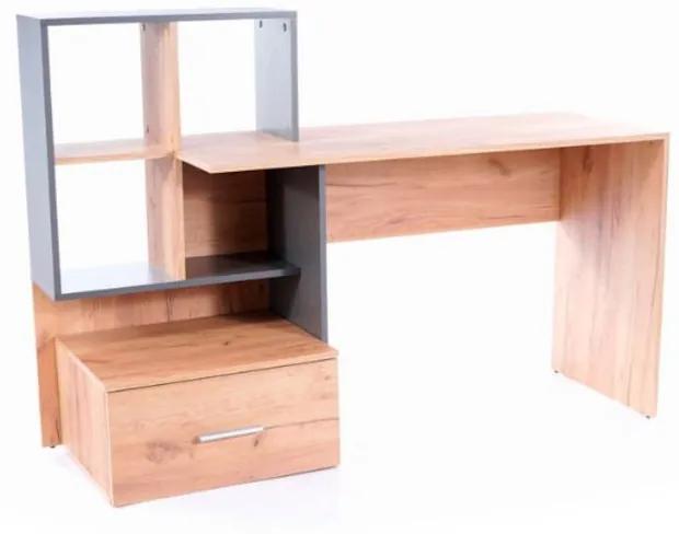 BENDIS B-003 íróasztal, 150x75x50, wotan tölgy/antracit